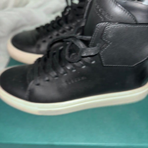 Buscemi WoMen's Black 125MM Leather High-Top Sneakers Shoes Size US 7 - Picture 6 of 13